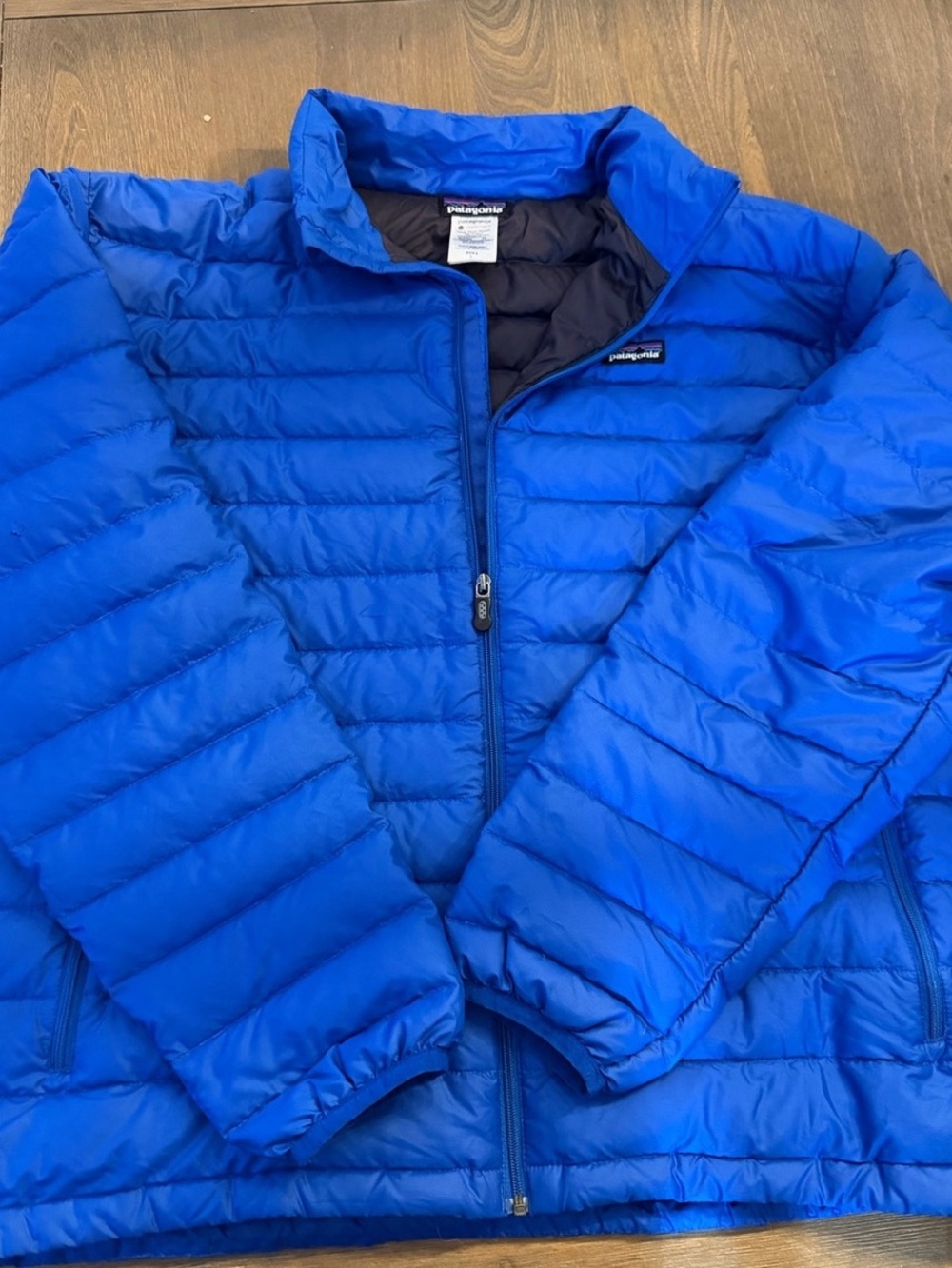 Patagonia Down Sweater Jacket Men’s L Blue 800 Fill Puffer Full Zip 84673